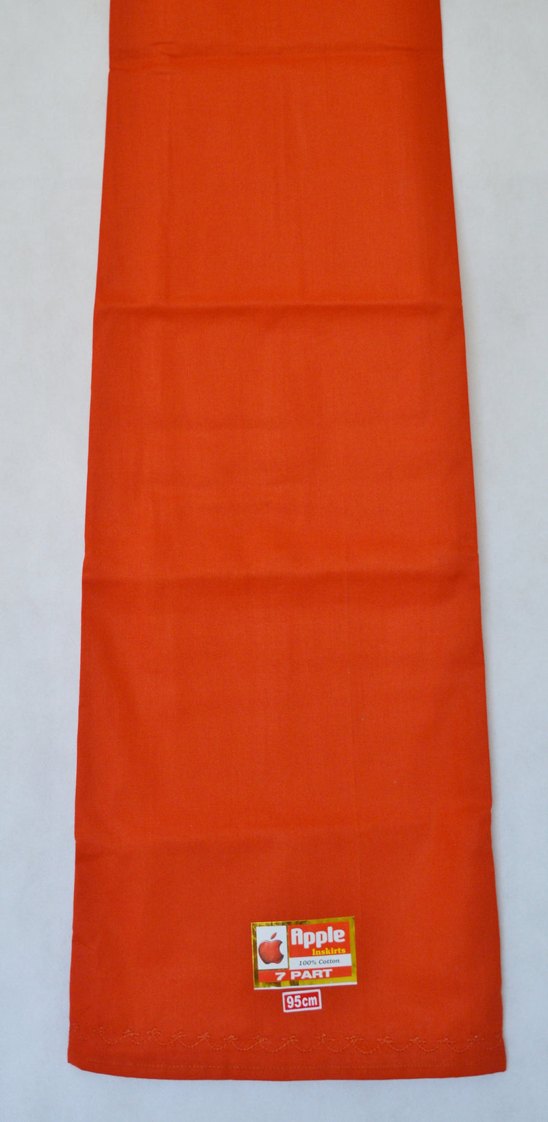 Red Orange Colour Cotton Petticoat / Skirt