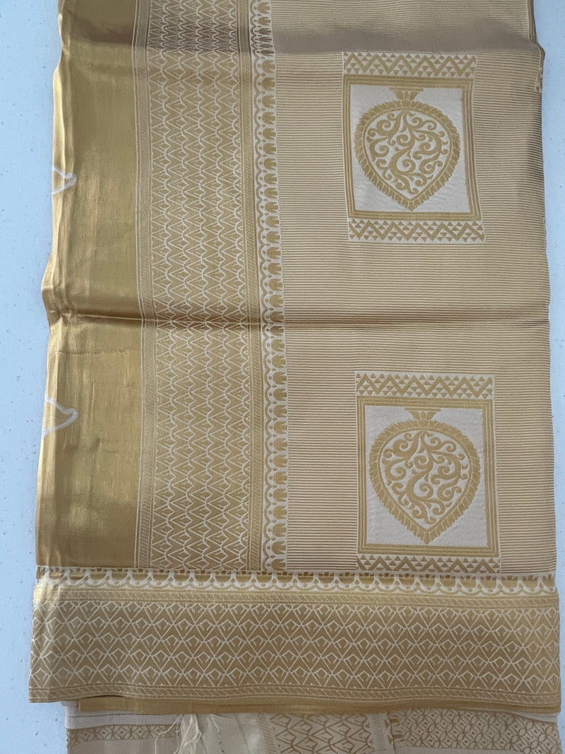 Gold Colour Kanchipuram silk Saree