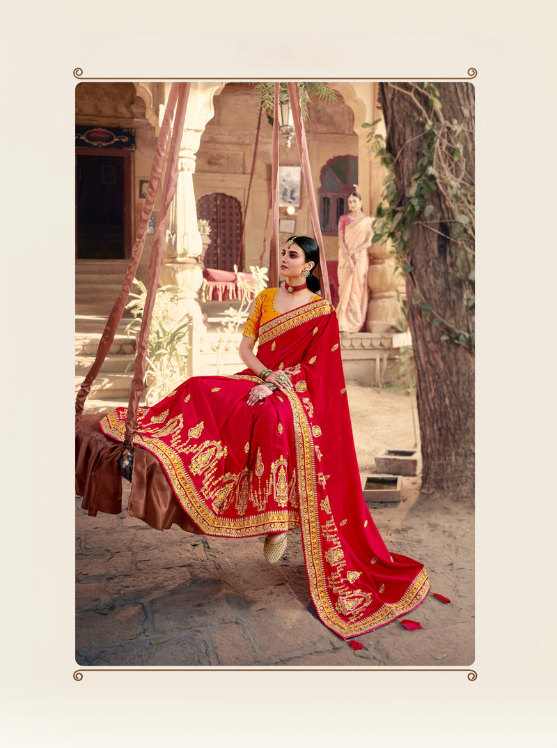 Zardozi Work  Silk Designer Saree