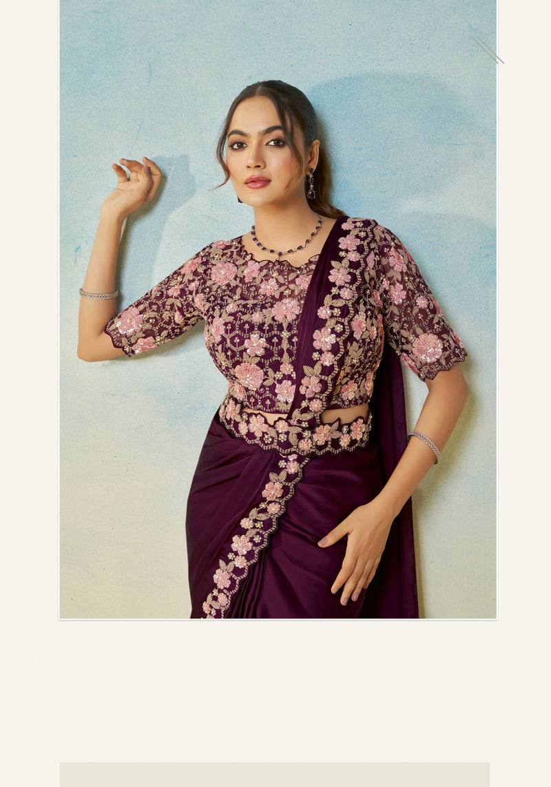 Ready To Wear Saree with Stitched Blouse