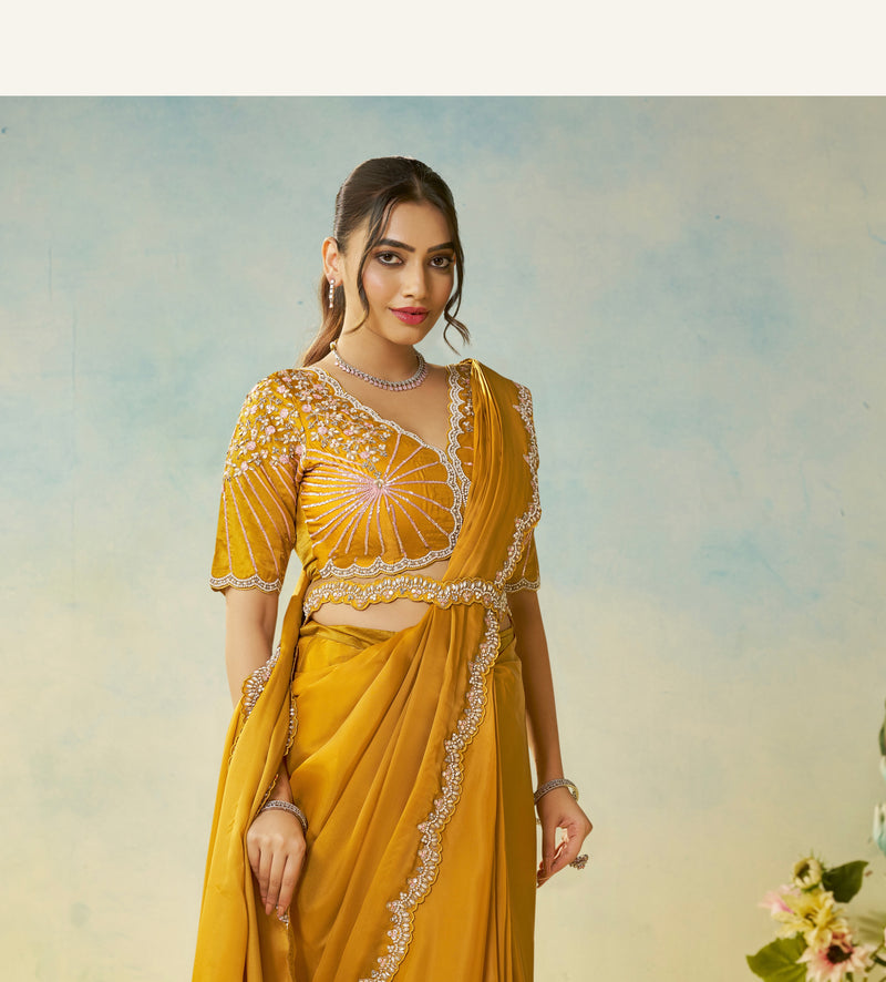 Ready To Wear Saree with Stitched Blouse