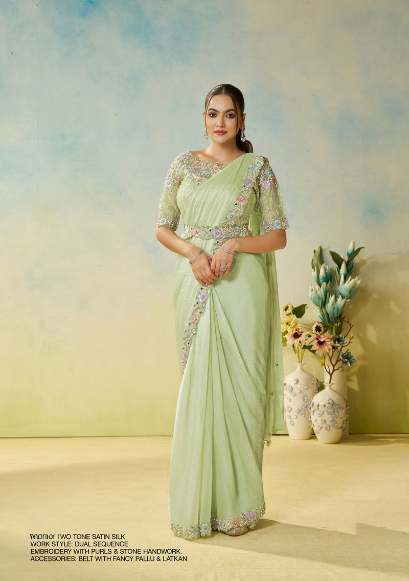 Ready To Wear Saree with Stitched Blouse