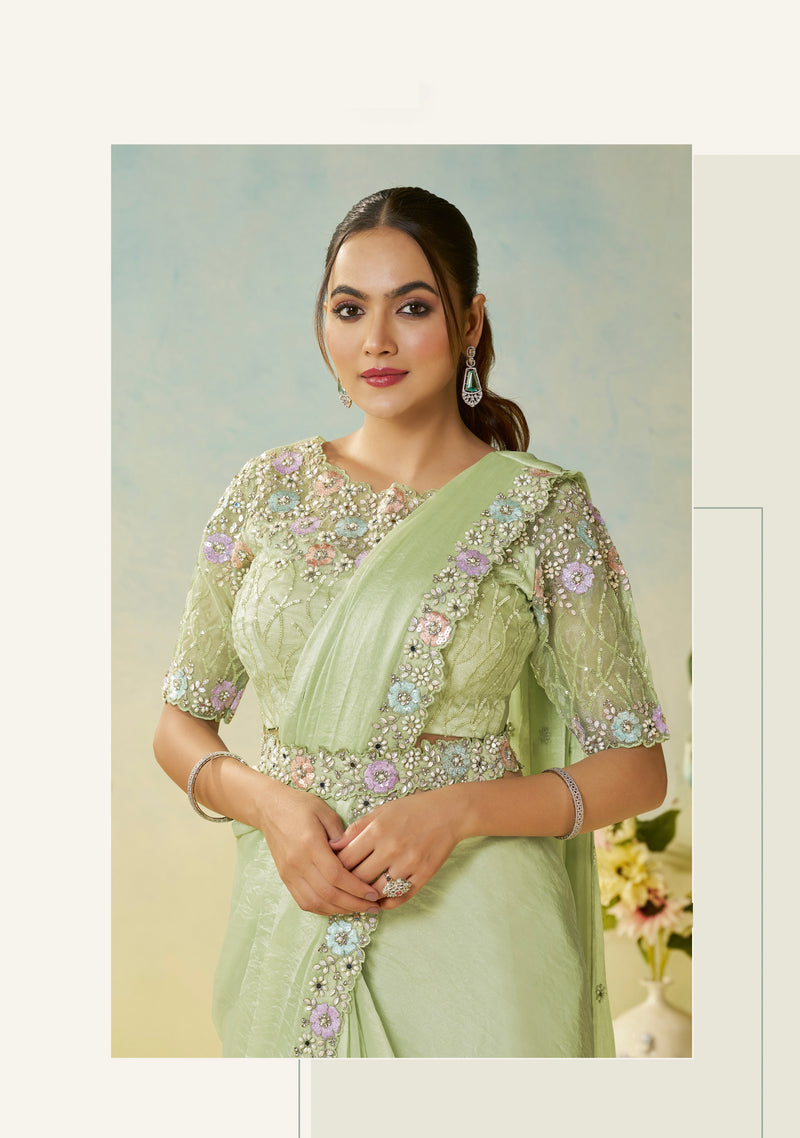 Ready To Wear Saree with Stitched Blouse