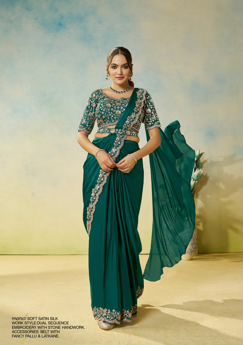 Ready To Wear Saree with Stitched Blouse