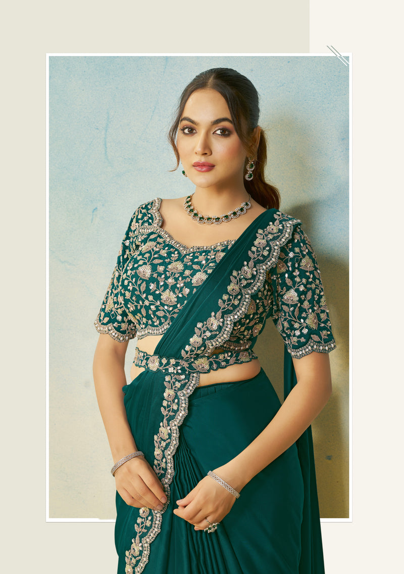 Ready To Wear Saree with Stitched Blouse