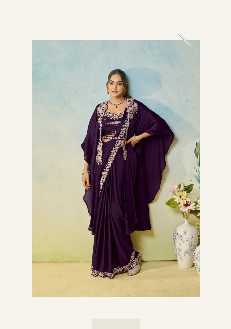 Ready To Wear Saree with Stitched Blouse