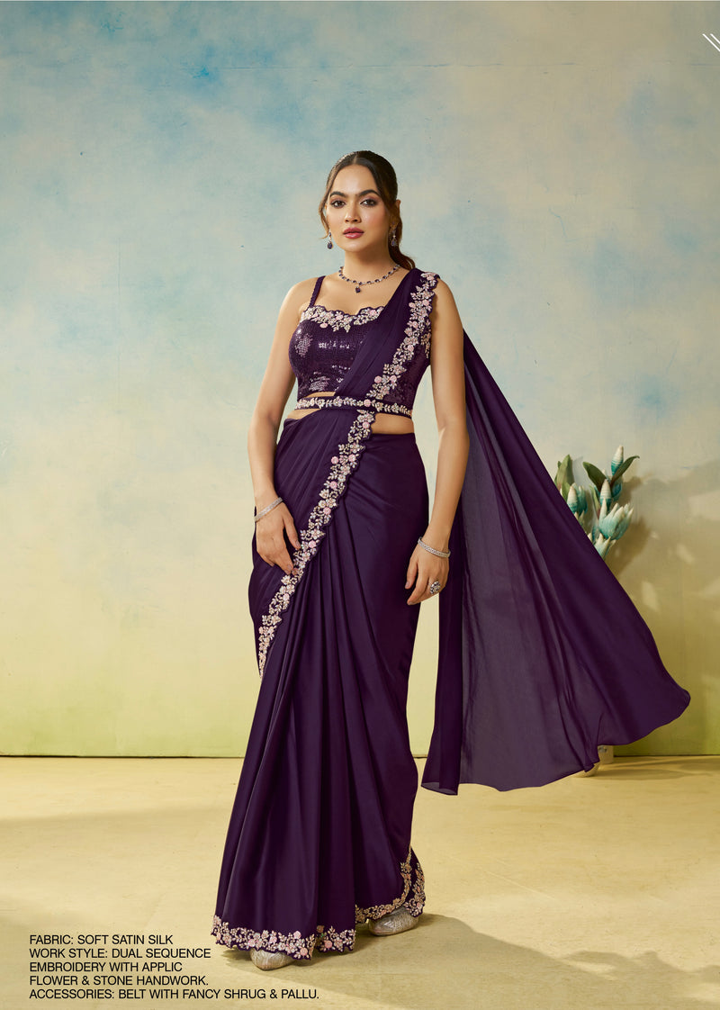 Ready To Wear Saree with Stitched Blouse