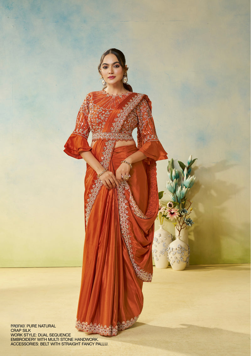 Ready To Wear Saree with Stitched Blouse
