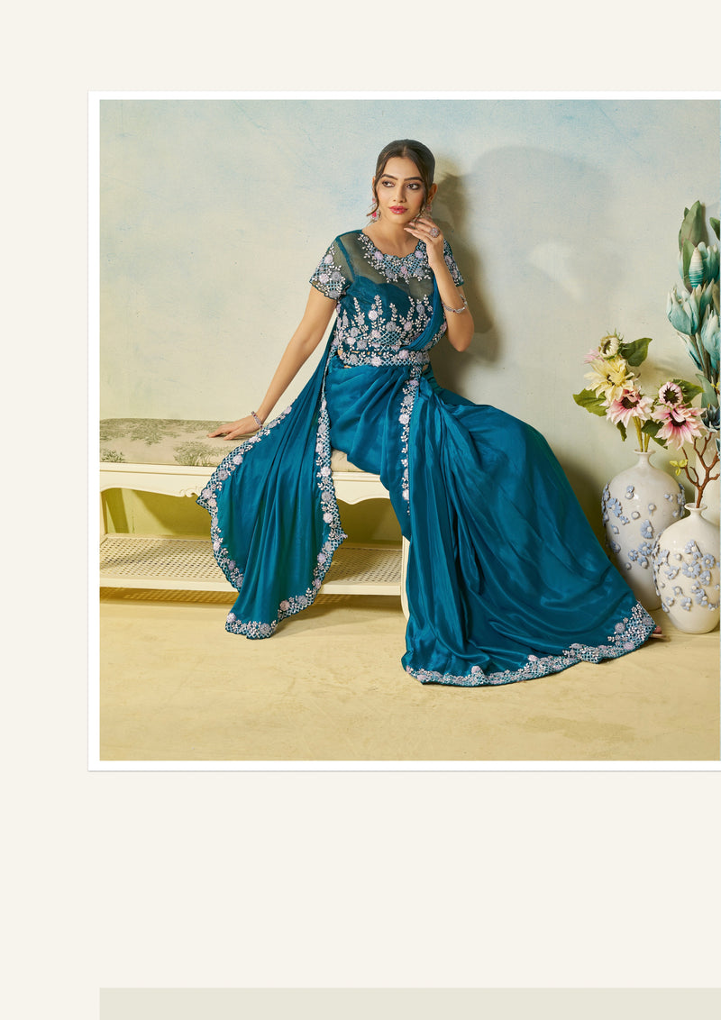 Ready To Wear Saree with Stitched Blouse