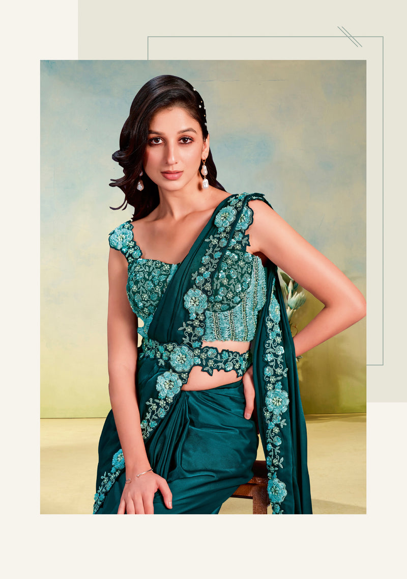 Ready To Wear Saree with Stitched Blouse