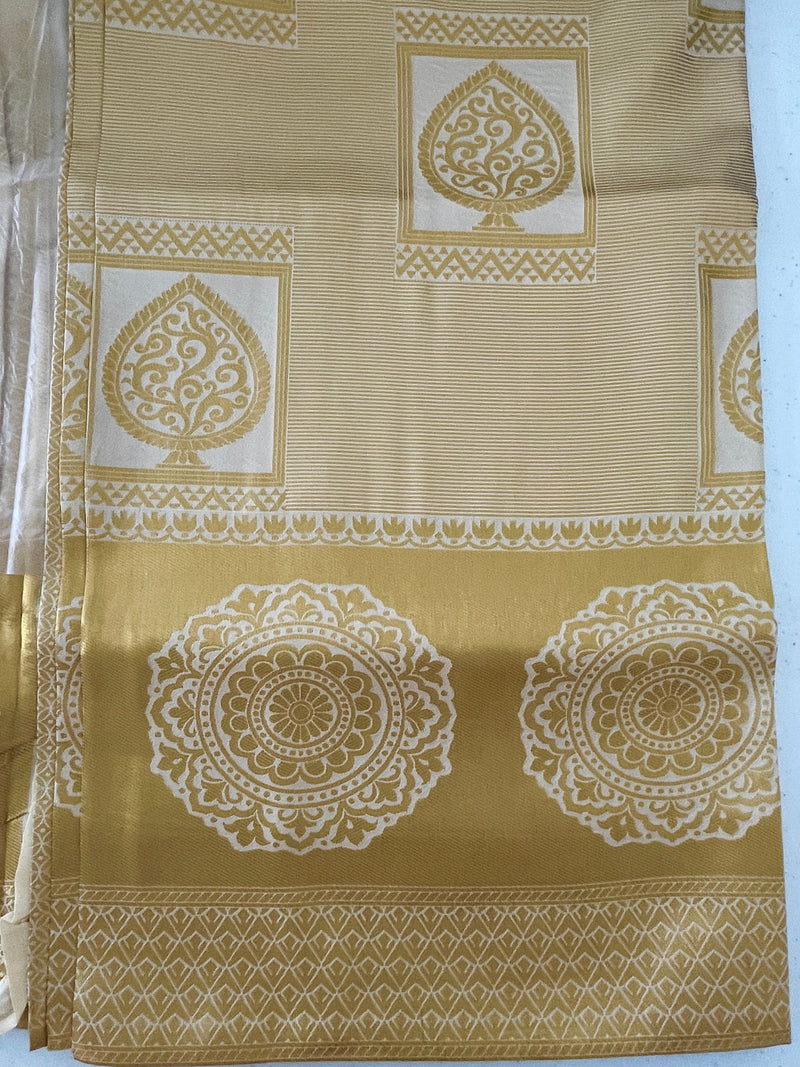 Gold Colour Kanchipuram silk Saree