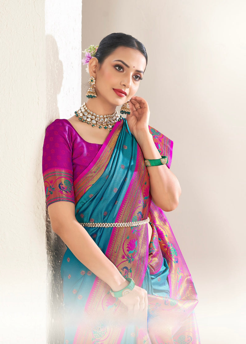 Traditional Beautiful Paithani Silk Saree