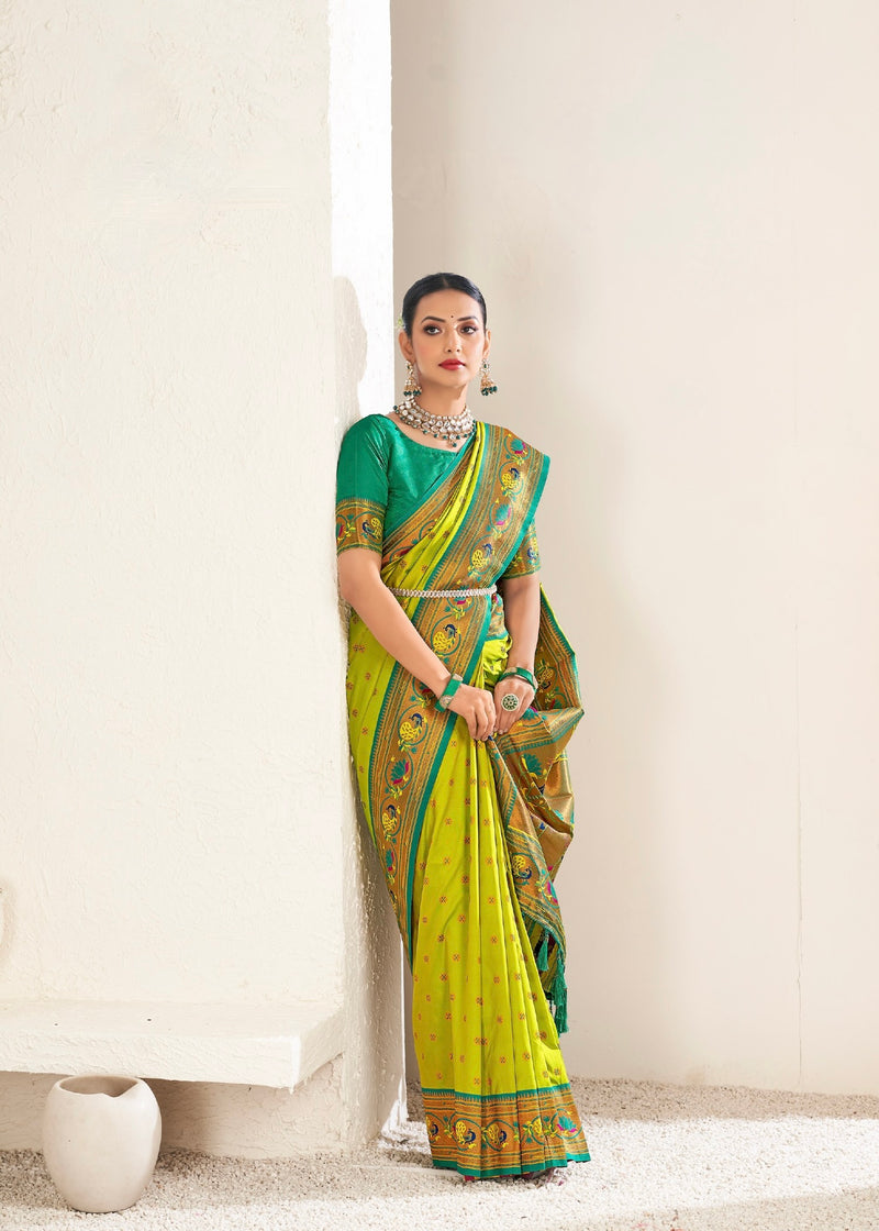 Traditional Beautiful Paithani Silk Saree