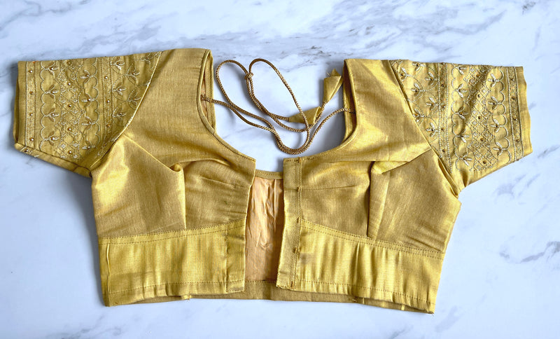 Gold Brocade Blouse Size 32