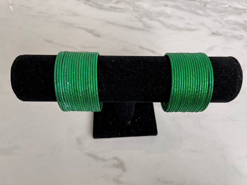 Green colour metal bangles