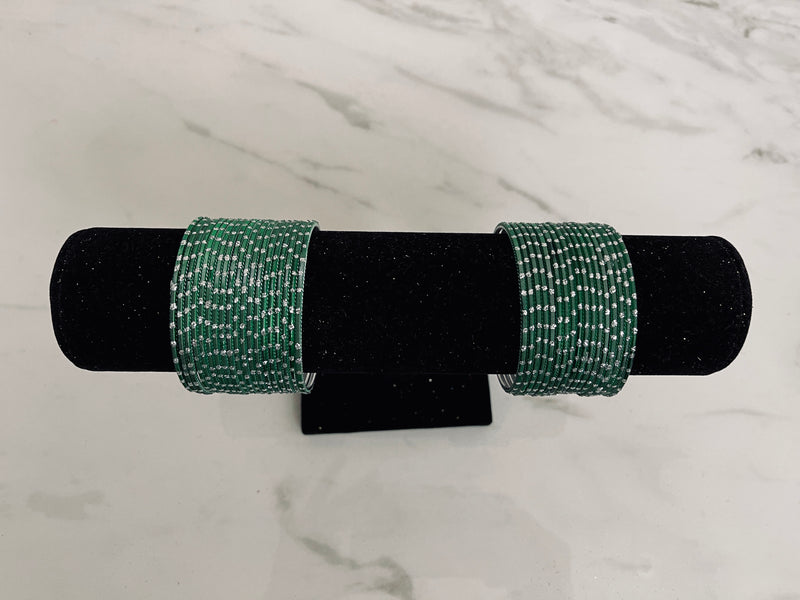 Green colour metal bangles