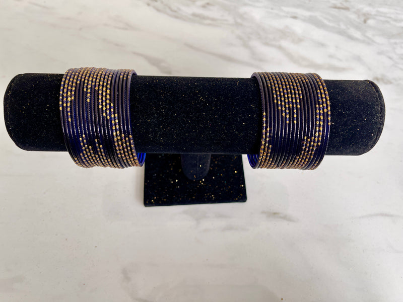 Blue colour metal bangles