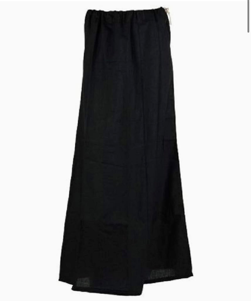 Black Colour Cotton Petticoat / Skirt