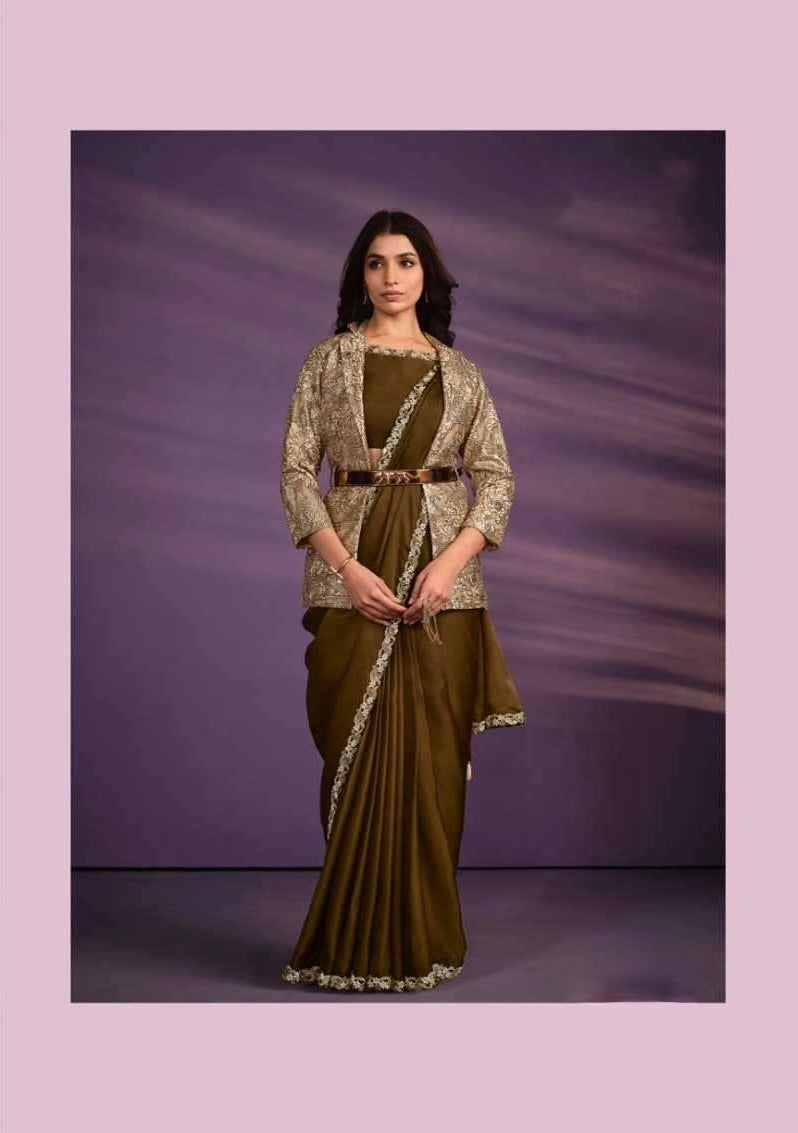 One Minute Saree with Stitched Blouse