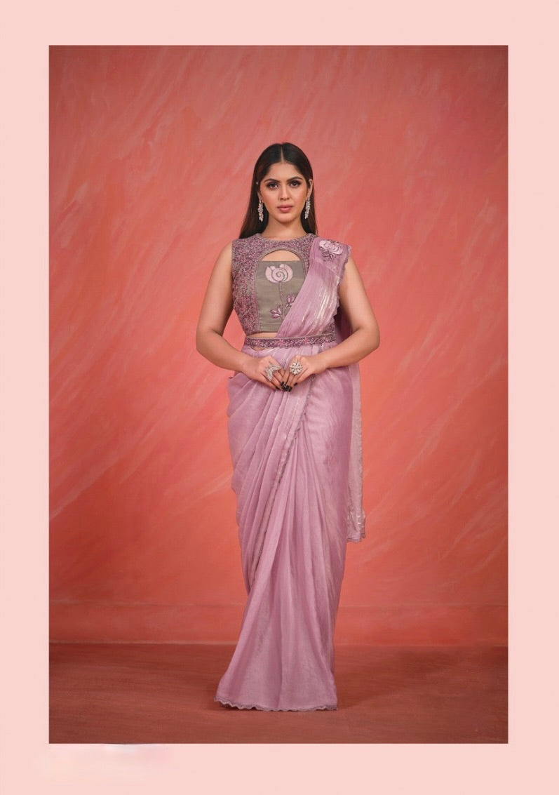 One Minute Saree with Stitched Blouse