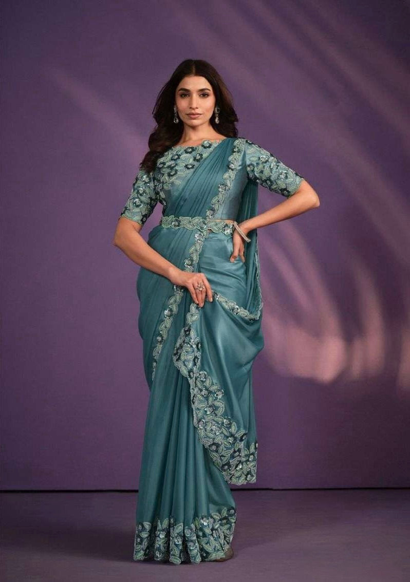 One Minute Saree with Stitched Blouse