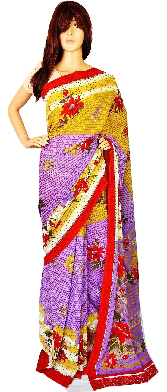 Cream Colour,Red & Multi Kohi Noor Fancy Saree