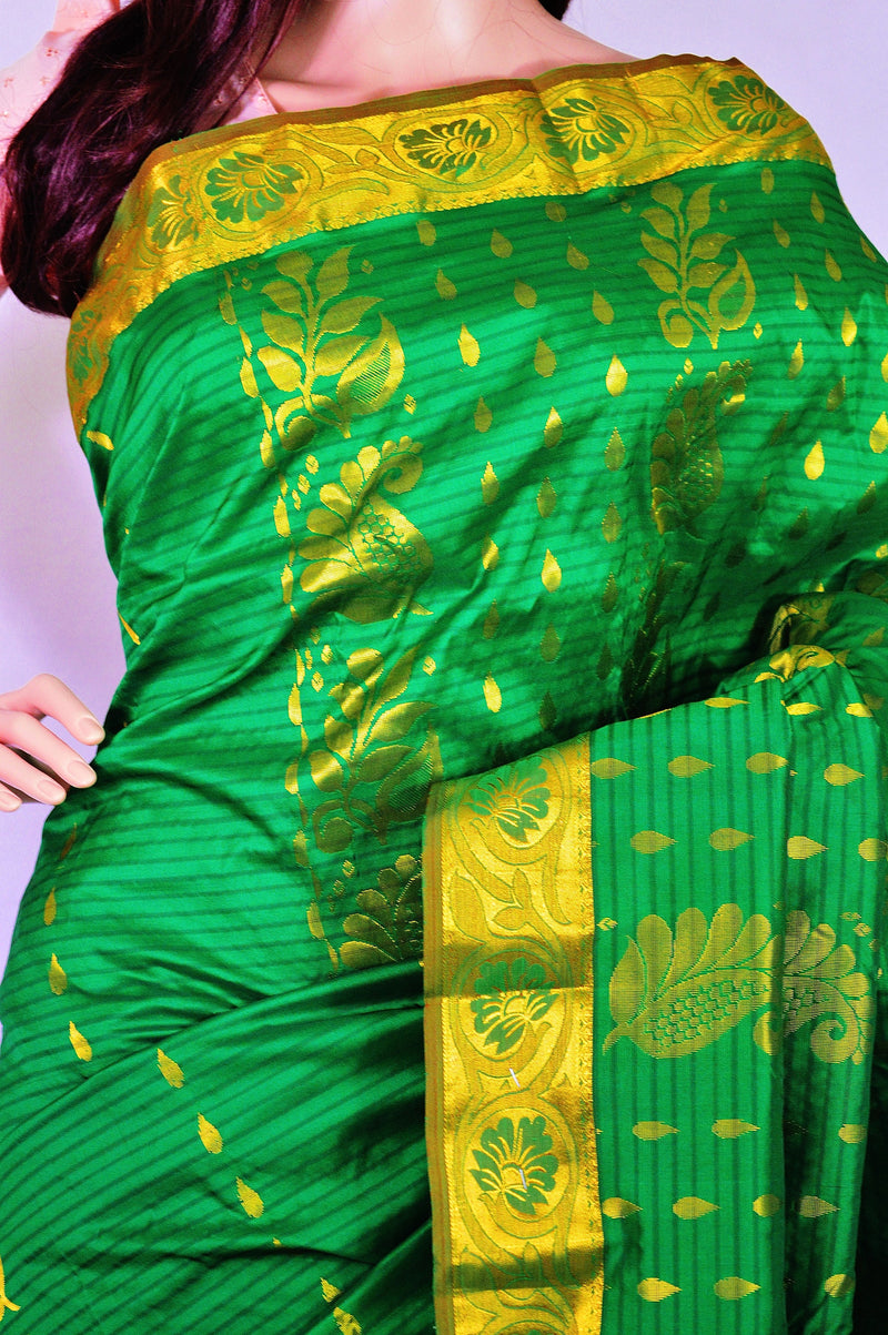 Green Colour  Kanchipuram  Silk Saree