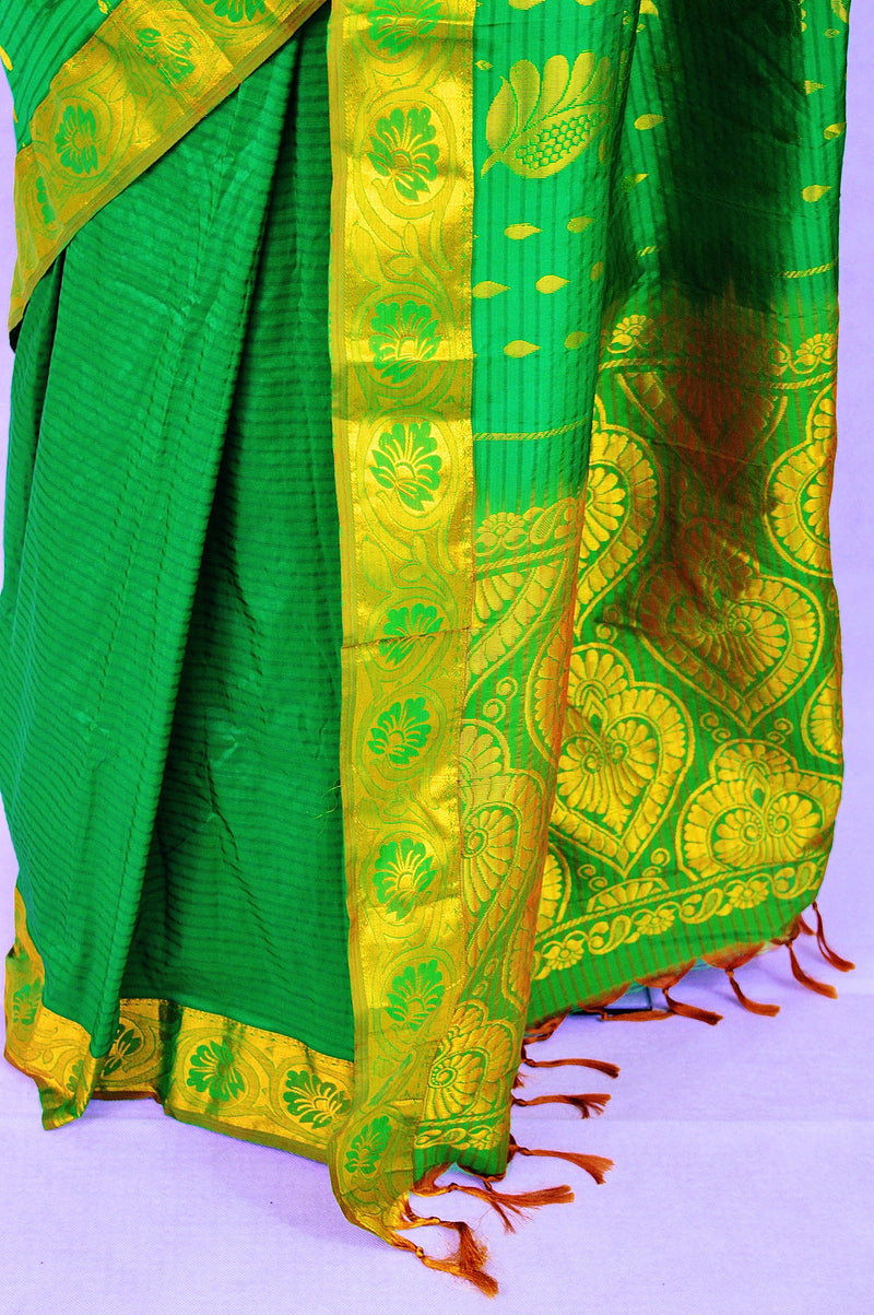 Green Colour  Kanchipuram  Silk Saree