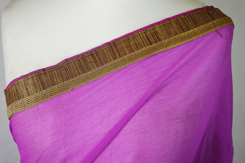 Beautiful Purple Chiffon Punit Fancy Saree
