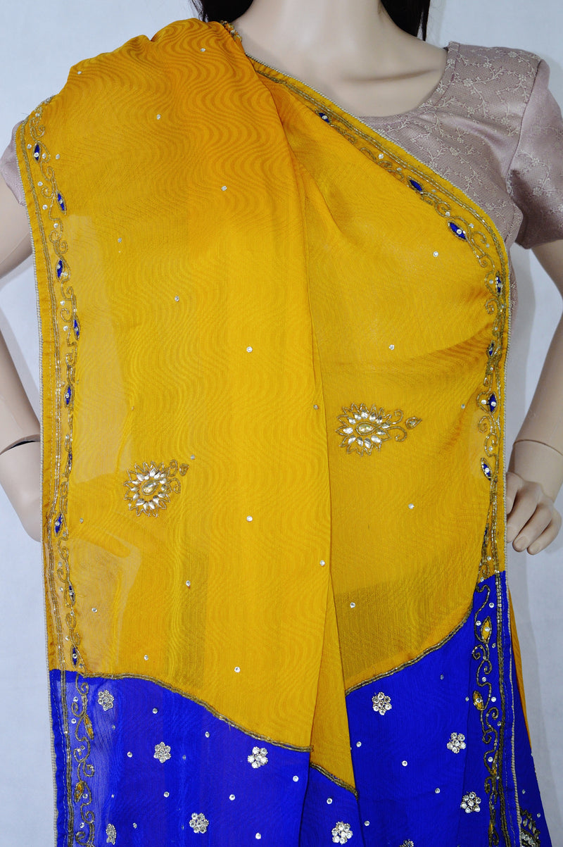 Mango ColourTrendy Butterfly Pallu Lehenga Saree