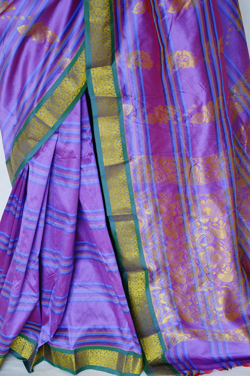 Light Purple & Green  Colour  Anjali Silk Saree