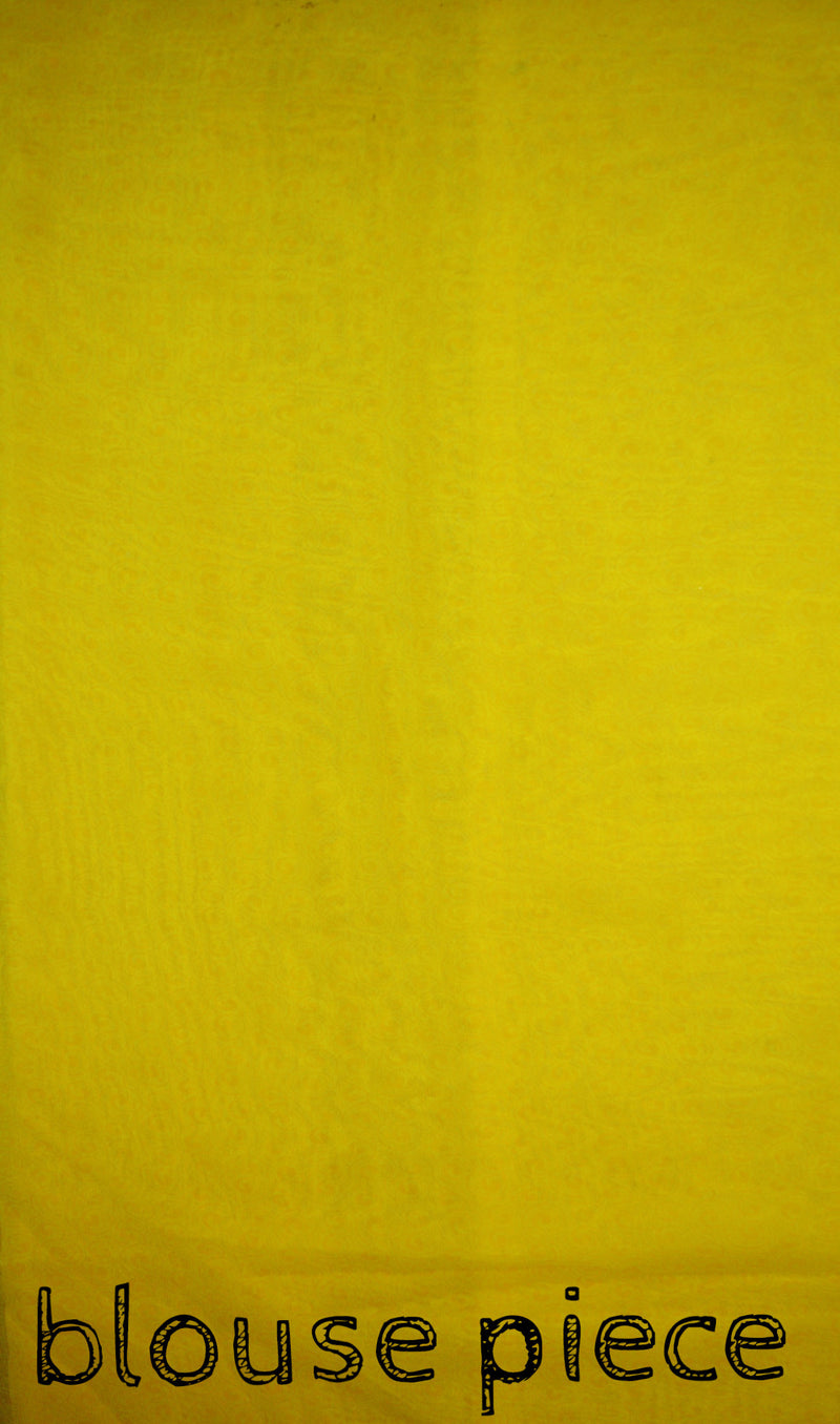 Gorgeous Yellow  Colour Flower Print  Monalisha  Saree