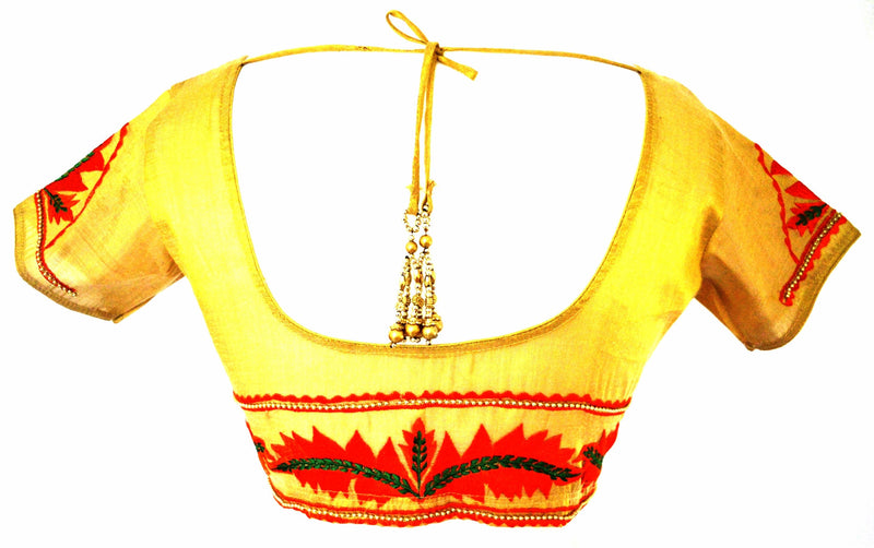 Gold Saree Blouse / Top  Size 34