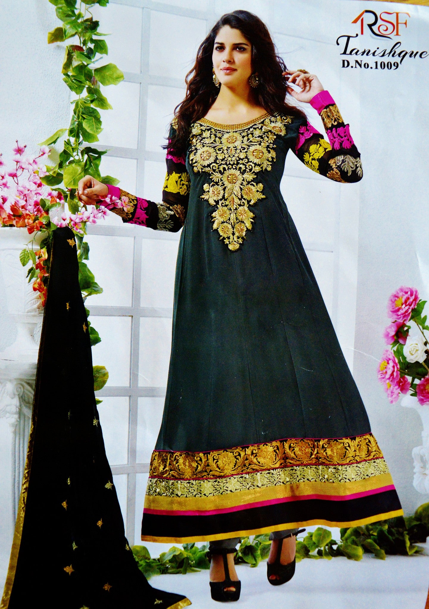 Creole Suit style Gown Semi-Stitched Salwar Kameez