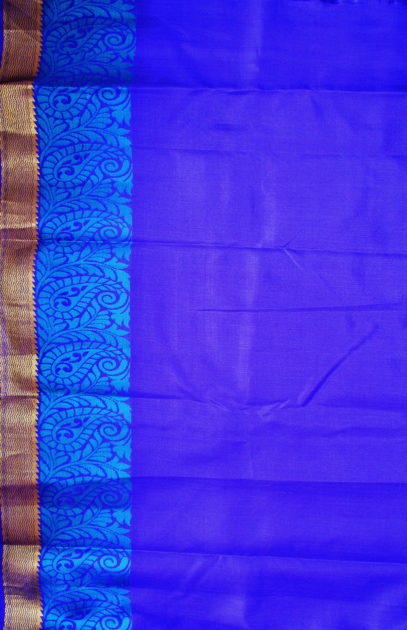 Magenta,Purple & Cream Kanchipuram Silk Saree