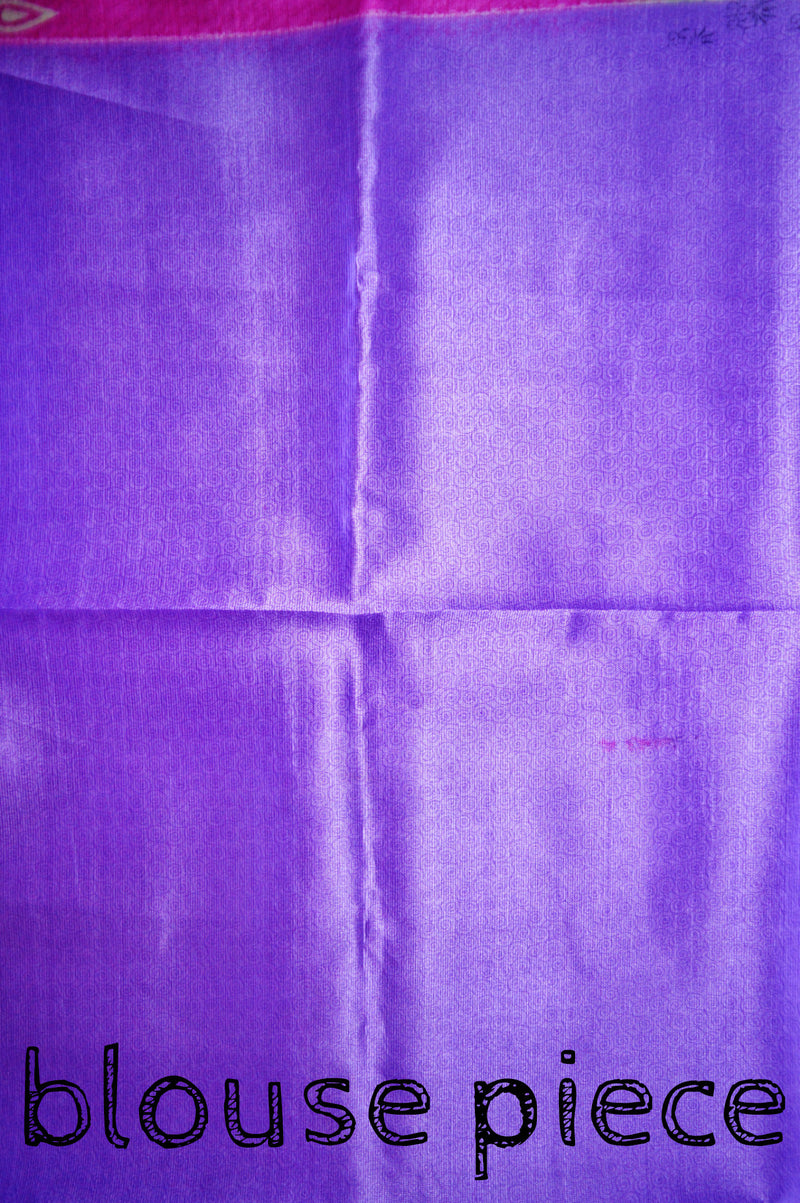 Magenta ,Purple & Cream Colour Lichi 3 Star Saree