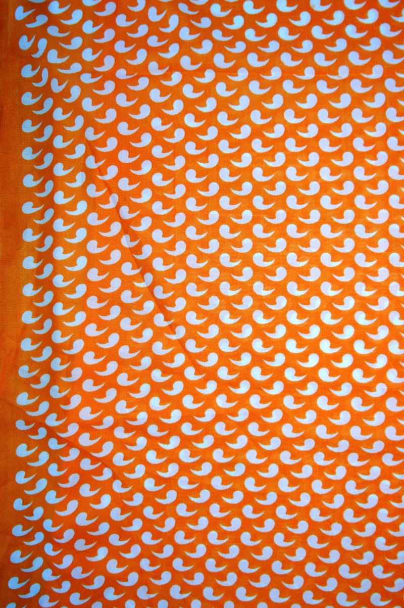 Orange & Multi Leon Exclusive Fancy Saree