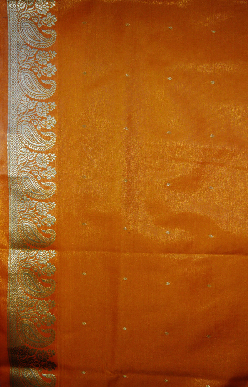 Fuchsia & Mustard Colour Banaras Silk Saree