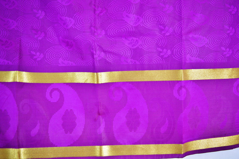 Magenta Colour  Kanchipuram Silk Saree