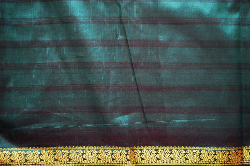 Green & Gold  Stone Work Kanchipuram Silk Saree