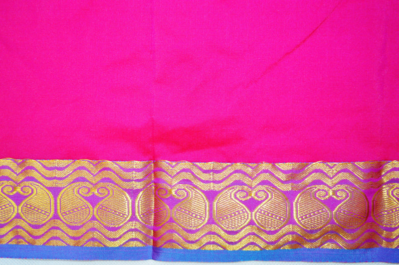 Magenta Colour Kanchipuram Silk Saree