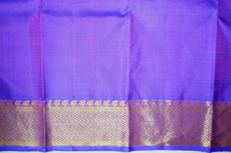 Purple Colour Kanchipuram Pattu Silk Saree