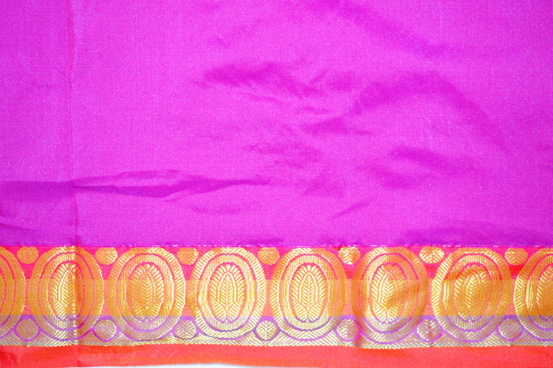 Purple Colour  Kanchipuram  Silk Saree