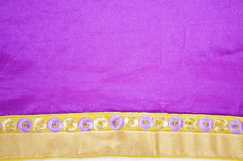 Georgeous Purple &  Gold Colour Party Wear Saree