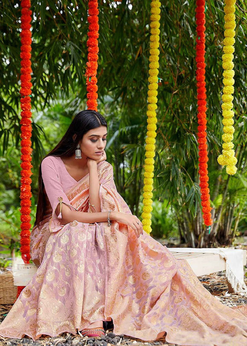 Pure Zari Weaving Rich Pallu Silk Saree