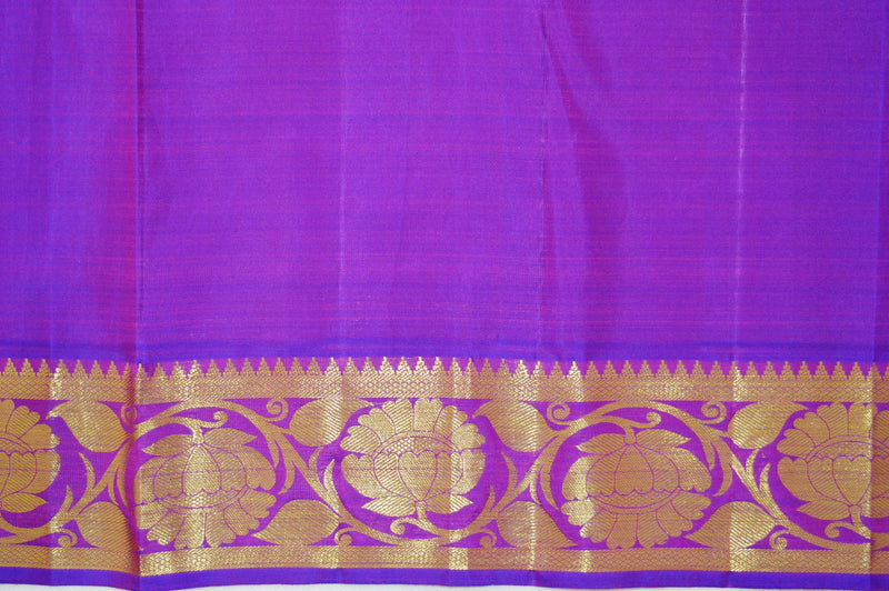 Purple & Pink Colour Pure Kanchipuram Pattu Silk Saree