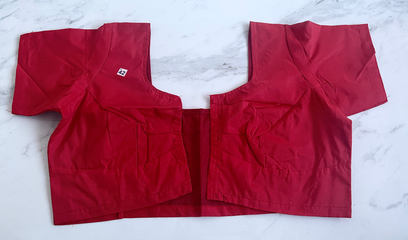 Red colour Kanchipuram Blouse Size 42