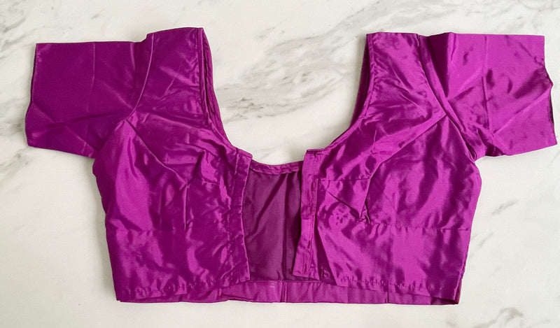 Purple  colour Kanchipuram Blouse Size 34
