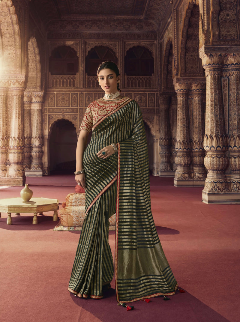 Fancy Silk Saree with Designer Blouse Piece