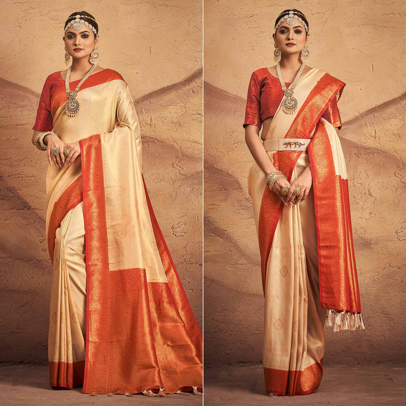 Soft Pure Zari Silk Weaving Rich Pallu Saree